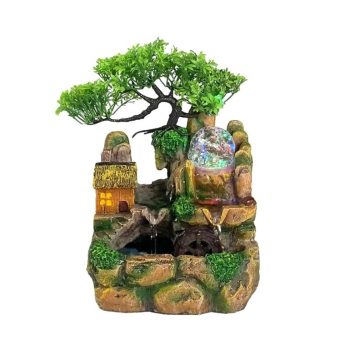 Fonte Resina Árvore Com Luz 20X18X28Cm