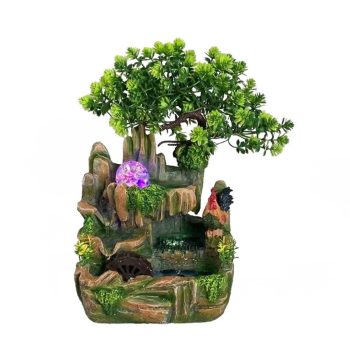 Fonte Resina Árvore Com Luz 20X18X28Cm