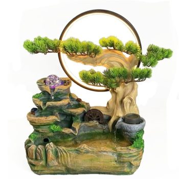 Fonte Resina Árvore Com Luz 45X28X54Cm