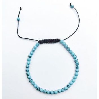 Pulseira Pedra Turquesa Lab 4Mm