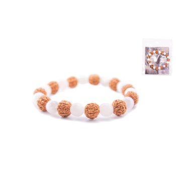 Pulseira Pedra Selenite Rudraska 8Mm
