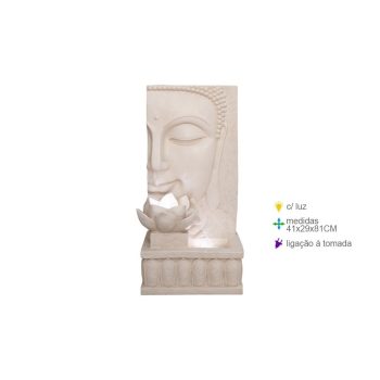 Fonte Resina Buda Branco 41X29X81Cm