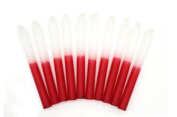 Vela Lisa Ritual Vermelha/Branca