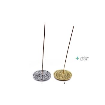 Porta Inc Metal Om Ouro/Prata 8.50Cm