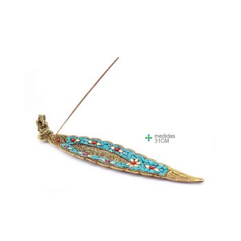 Porta Inc Metal Ouro Ganesh Horizontal 31Cm