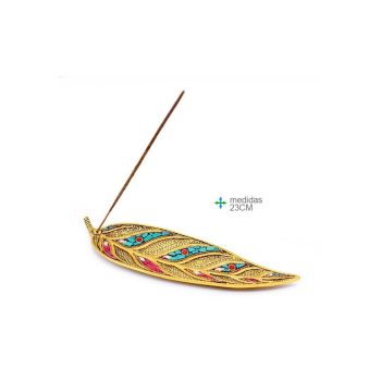 Porta Inc Metal Ouro Arv Vida Horizontal 23Cm