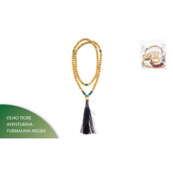 Japamala Boa Sorte Pedra Madeira