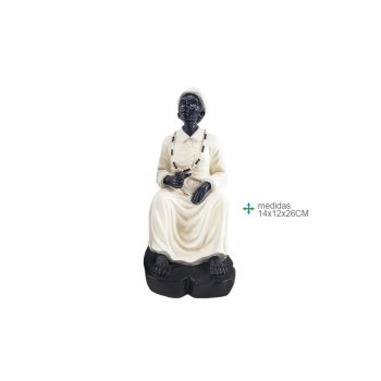 Orixá Resina Preta Velha 14X12X26Cm