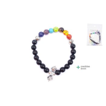 Pulseira 7 Chakras Pedra 8Mm