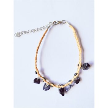 Pulseira Ráfia Pedra Pedra Da Estrela 20Cm