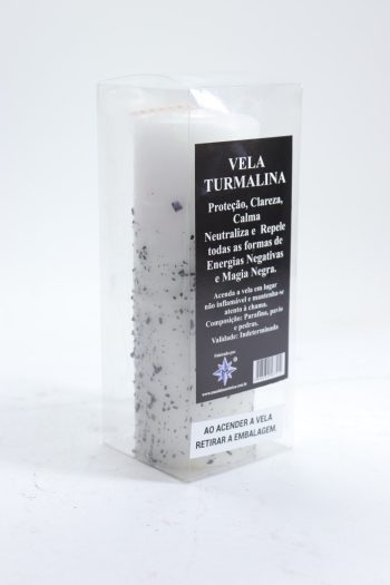 Vela com Turmalina 14x5Cm