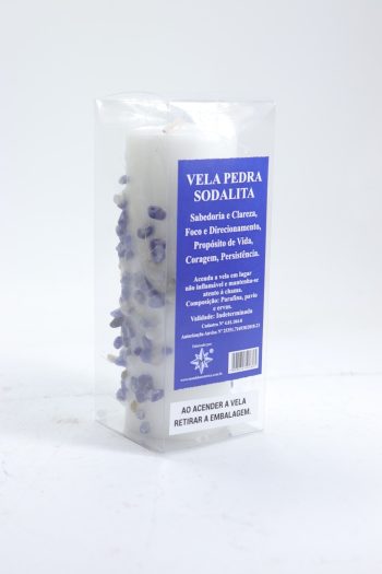 Vela com Sodalita 14x5Cm