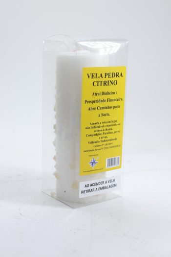 Vela com Citrino 14x5Cm