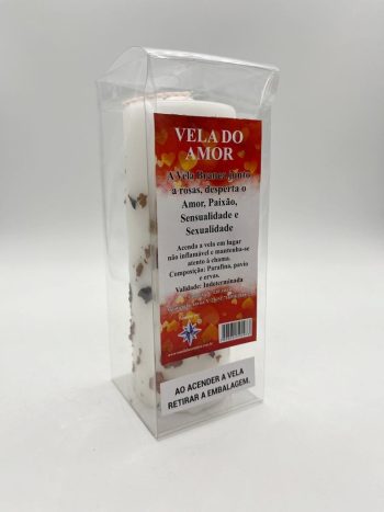 Vela com Rosas - Amor 14x5Cm