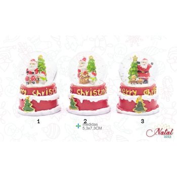 Bola Vidro Pai Natal 6X8Cm