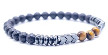 Pulseira Pedra Hematite/Olho Tigre 6Mm