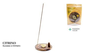 Porta Inc Redondo Citrino 10cm