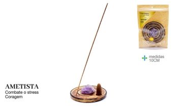 Porta Inc Redondo Ametista 10cm