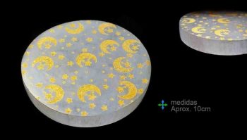 Base Selenite Redonda Noite 10cm