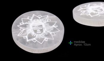 Base Selenite Flor Lotús 10cm