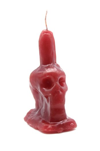 Vela Caveira Pequena Vermelha
