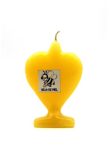 Vela Domínio Coração Amarela