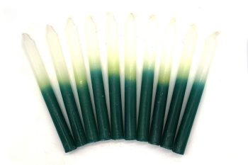 Vela Lisa Ritual Branca/Verde