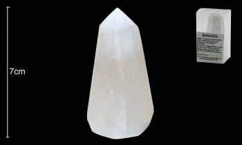 Obelisco Piramidal Selenite 3X7Cm