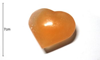 Coração Selenite Laranja 7Cm