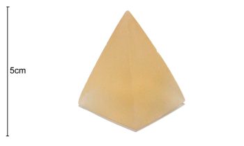 Pirâmide Selenite Laranja 5X5Cm