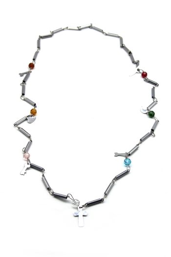 Colar Guia 7 Linhas De Aço