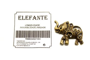 Medalha Elefante Ouro 4 X 3 Cm