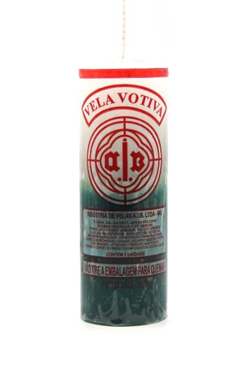 Vela Votiva Branca/Verde