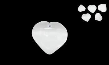 Pendente Coração Selenite 3Cm