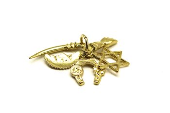 Amuleto Cinco Saimão Dourado