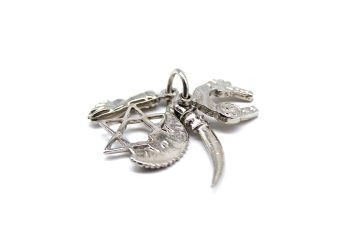 Amuleto Cinco Saimão Prateado