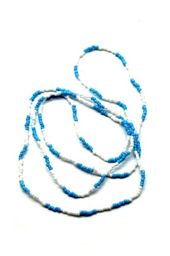 Colar Guia Yemanjá Azul e Branco