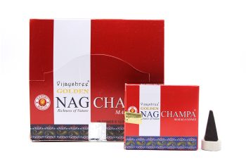 Incenso Cone Golden Nag Shampa Vermelho