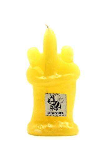 Vela Forma Casal Amarela 10Cm