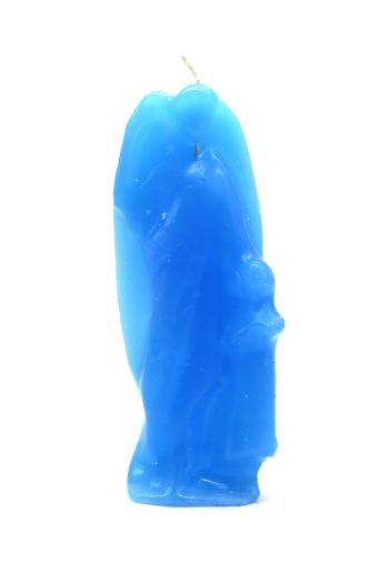 Vela Forma Anjo Da Guarda Azul
