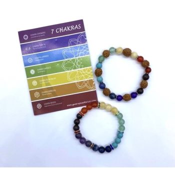 Pulseira 7 Chackras Rudraska/Brilhante