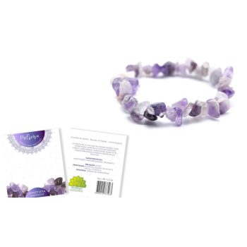 Pulseira Pedra Ametista Chip