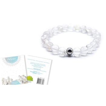 Pulseira Pedra Cristal Bola 8-10Mm