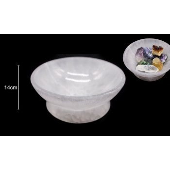 Taca Selenite Com Base 14Cm