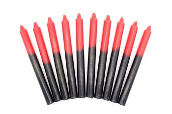 Vela Lisa Ritual Vermelho/Preto