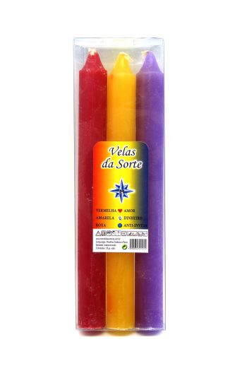 Vela Da Sorte Conj 3 20Cm
