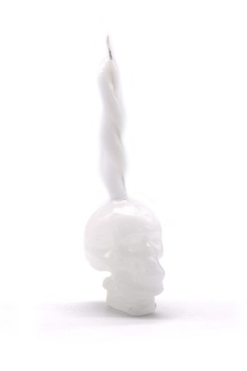 Vela Caveira Pequena Branca