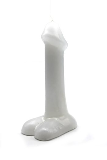 Vela Pénis Branco-Manter