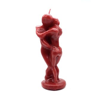 Vela Casal Vermelho Amarrar 18Cm
