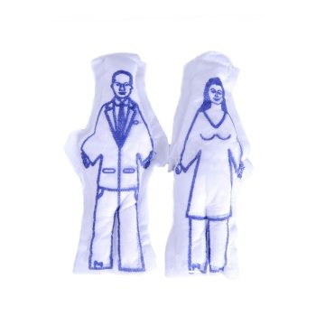 Casal Em Pano Branco